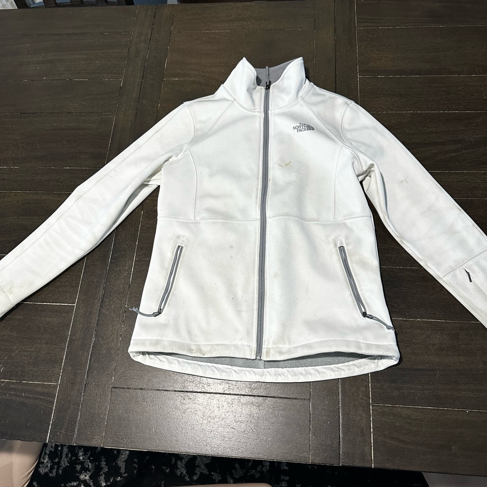 The North Face White Zip-Up Jacket